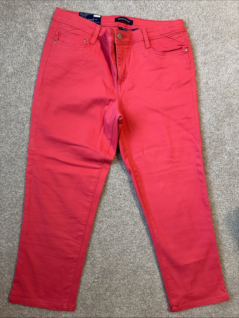 Bandolino Skinny Leg Capri Jeans in Rose Glow